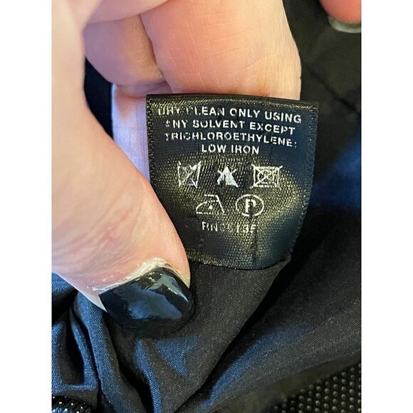 Lafayette 148 New York Black Wool Blend Micro Dot‎ Mandarin Collar Blazer 12P - Picture 11 of 12